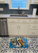 Pelican Dressed as a Reindeer Memory Foam Kitchen Mat Machine Washable Anti-Fatigue Cushion Comfort Bath or Kitchen Rug