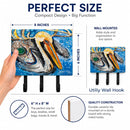 Pelican Dressed as a Reindeer Leash or Key Holder Wall Hooks, Coat Rack Wall Mount, for Hanging Keys, Towels, Aprons, Leashes