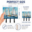 Roll me over Sailboats Leash or Key Holder Wall Hooks, Coat Rack Wall Mount, for Hanging Keys, Towels, Aprons, Leashes