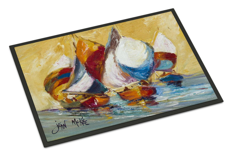 Boat Race Doormat - 18x27 Decorative Floor Mat – Indoor/Outdoor Rug with Artistic Flair JMK1029MAT