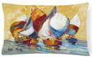 Boat Race Canvas Fabric Decorative Pillow JMK1029PW1216