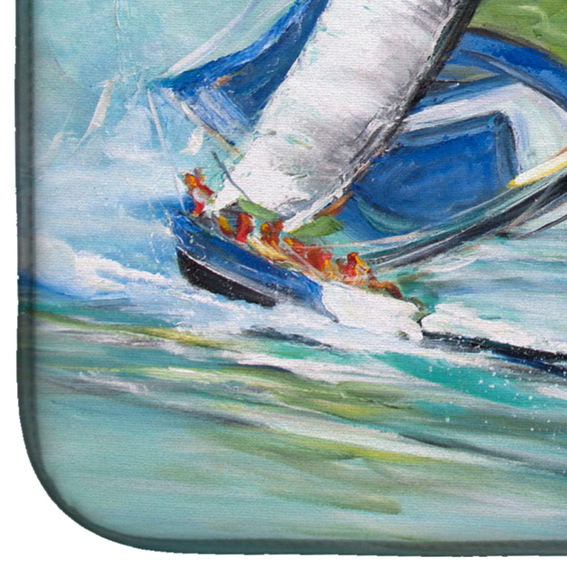 Boat Race Dish Drying Mat – Absorbent, Artistic Kitchen Essentials JMK1030DDM