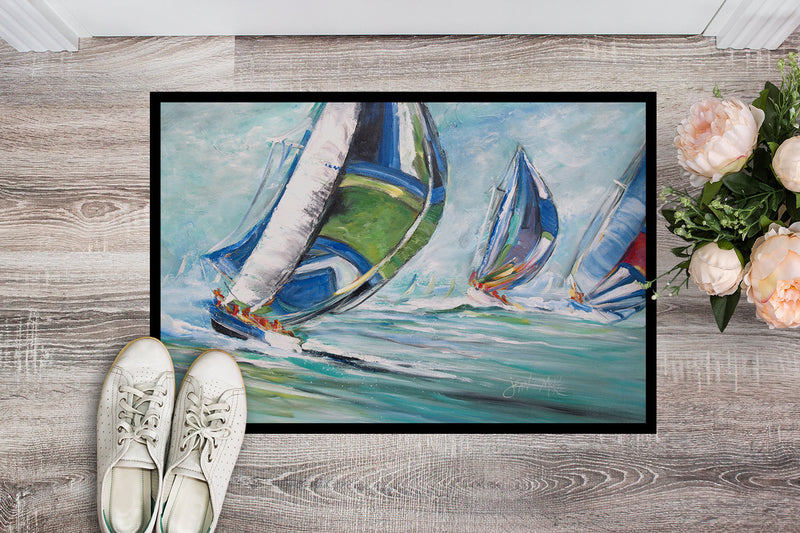 Boat Race Doormat - 24x36 Decorative Floor Mat – Indoor/Outdoor Rug with Artistic Flair JMK1030JMAT