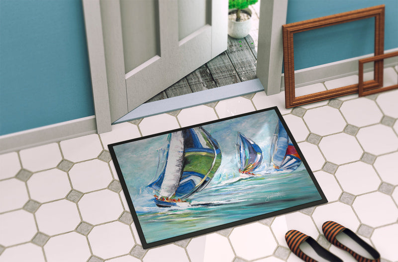 Boat Race Doormat - 24x36 Decorative Floor Mat – Indoor/Outdoor Rug with Artistic Flair JMK1030JMAT