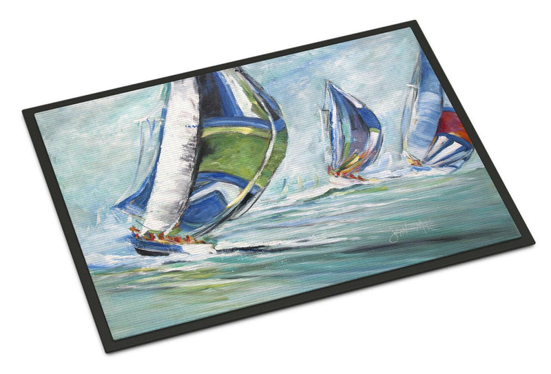 Boat Race Doormat - 18x27 Decorative Floor Mat – Indoor/Outdoor Rug with Artistic Flair JMK1030MAT