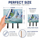 Boat Race Leash or Key Holder Wall Hooks, Coat Rack Wall Mount, for Hanging Keys, Towels, Aprons, Leashes