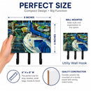 Night on the Docks Sailboat Leash or Key Holder Wall Hooks, Coat Rack Wall Mount, for Hanging Keys, Towels, Aprons, Leashes