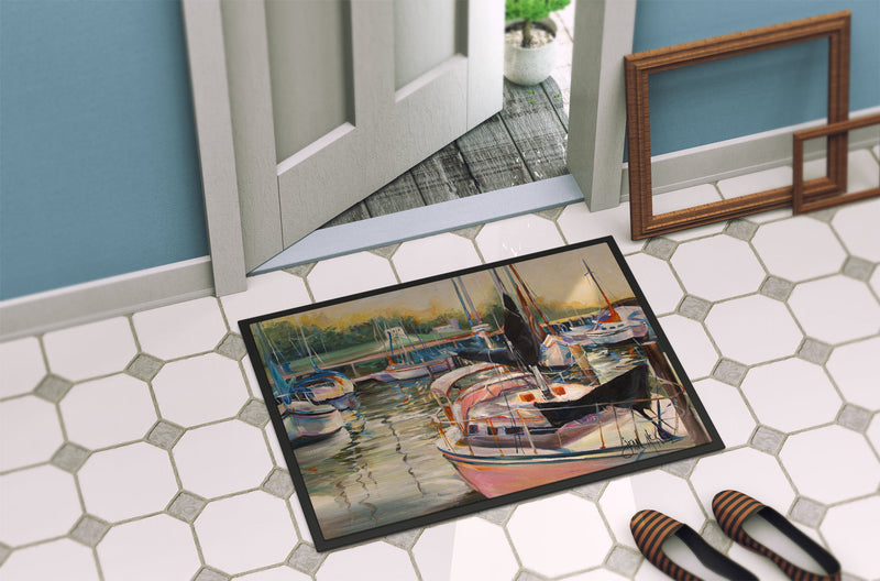 Black Sails Sailboat Doormat - 24x36 Decorative Floor Mat – Indoor/Outdoor Rug with Artistic Flair JMK1032JMAT