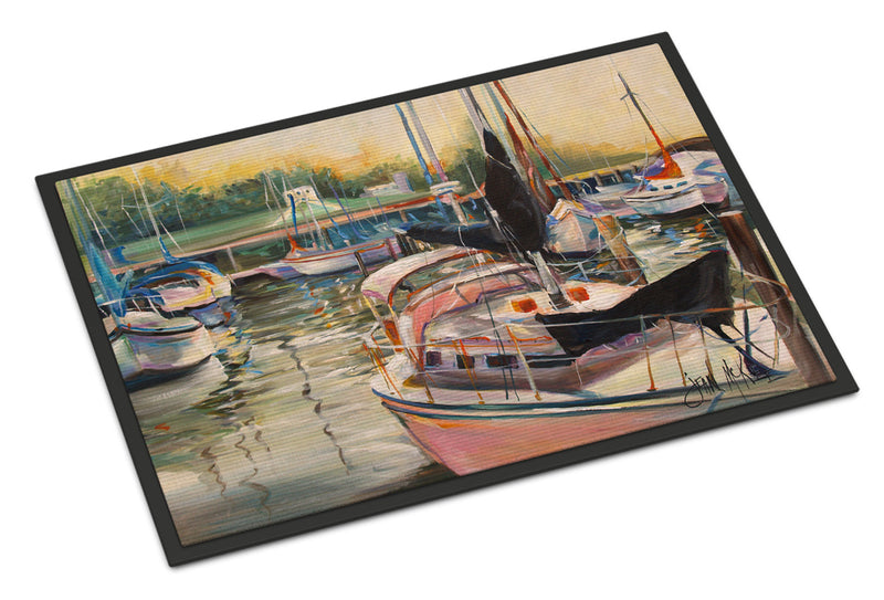 Black Sails Sailboat Doormat - 24x36 Decorative Floor Mat – Indoor/Outdoor Rug with Artistic Flair JMK1032JMAT