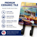Sailboats at sunset Leash or Key Holder Wall Hooks, Coat Rack Wall Mount, for Hanging Keys, Towels, Aprons, Leashes
