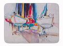 Sailboats in Dry Dock Memory Foam Kitchen Mat Machine Washable Anti-Fatigue Cushion Comfort Bath or Kitchen Rug