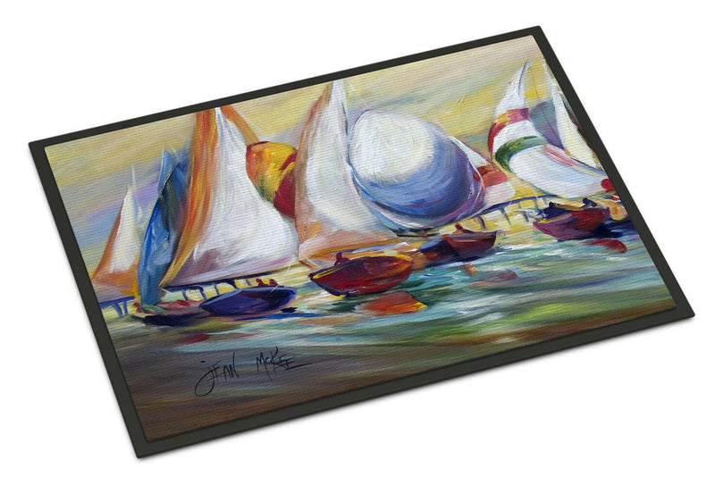 Sailboat Race in Dauphin Island Indoor or Outdoor Mat 18x27 JMK1040MAT