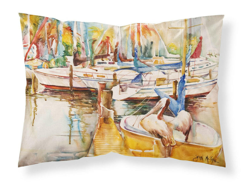 Sailboat  with Pelican Golden Days Fabric Standard Pillowcase JMK1042PILLOWCASE