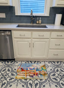 End Stall Sailboats Memory Foam Kitchen Mat Machine Washable Anti-Fatigue Cushion Comfort Bath or Kitchen Rug