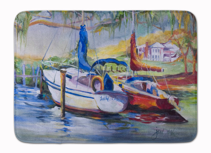 Lucky Dream Sailboat Machine Washable Memory Foam Mat JMK1053RUG