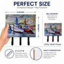 Lucky Dream Sailboat Leash or Key Holder Wall Hooks, Coat Rack Wall Mount, for Hanging Keys, Towels, Aprons, Leashes