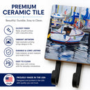 Sailboats Leash or Key Holder Wall Hooks, Coat Rack Wall Mount, for Hanging Keys, Towels, Aprons, Leashes