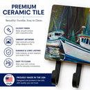 Joe Patti Shrimp Boat Leash or Key Holder Wall Hooks, Coat Rack Wall Mount, for Hanging Keys, Towels, Aprons, Leashes