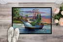Jeannie Shrimp Boat Doormat Indoor Outdoor 24H X 36W Front Door Mat Rugs for Entryway, Non Slip Washable Low Pile,