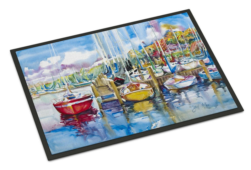 Paradise Yacht Club Sailboats Indoor or Outdoor Mat 18x27 JMK1063MAT