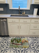 Ocean Springs Shrimper Memory Foam Kitchen Mat Machine Washable Anti-Fatigue Cushion Comfort Bath or Kitchen Rug