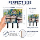 Safe Harbour Sailboats Leash or Key Holder Wall Hooks, Coat Rack Wall Mount, for Hanging Keys, Towels, Aprons, Leashes