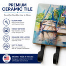 Safe Harbour Sailboats Leash or Key Holder Wall Hooks, Coat Rack Wall Mount, for Hanging Keys, Towels, Aprons, Leashes
