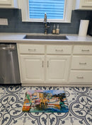 Shrimp Boat Warehouse Memory Foam Kitchen Mat Machine Washable Anti-Fatigue Cushion Comfort Bath or Kitchen Rug
