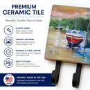 Up the Creek Sailboat Leash or Key Holder Wall Hooks, Coat Rack Wall Mount, for Hanging Keys, Towels, Aprons, Leashes