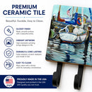 Tourquoise Bay Sailboat Leash or Key Holder Wall Hooks, Coat Rack Wall Mount, for Hanging Keys, Towels, Aprons, Leashes