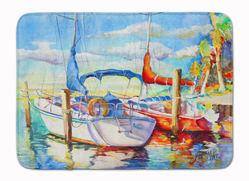 Towering Q Sailboat Machine Washable Memory Foam Mat JMK1088RUG