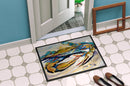 Blue Crab Doormat - 24x36 Decorative Floor Mat – Indoor/Outdoor Rug with Artistic Flair JMK1092JMAT
