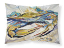 Blue Crab Fabric Standard Pillowcase – Artistic Decorative Front, White Back JMK1092PILLOWCASE