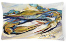 Blue Crab Canvas Fabric Decorative Pillow JMK1092PW1216