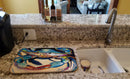 Blue Crab Dish Drying Mat – Absorbent, Artistic Kitchen Essentials JMK1094DDM