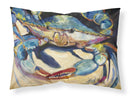 Blue Crab Fabric Standard Pillowcase – Artistic Decorative Front, White Back JMK1094PILLOWCASE
