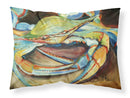 Blue Crab Fabric Standard Pillowcase – Artistic Decorative Front, White Back JMK1096PILLOWCASE