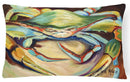 Blue Crab Canvas Fabric Decorative Pillow JMK1097PW1216
