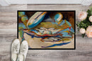 Big Crab Claw Blue Crab Doormat Indoor Outdoor 24H X 36W Front Door Mat Rugs for Entryway, Non Slip Washable Low Pile,