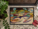 Blue Crab Tail Fin Doormat - 24x36 Decorative Floor Mat – Indoor/Outdoor Rug with Artistic Flair JMK1101JMAT