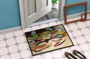 Blue Crab Tail Fin Doormat - 24x36 Decorative Floor Mat – Indoor/Outdoor Rug with Artistic Flair JMK1101JMAT