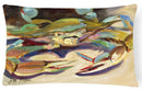 Blue Crab Tail Fin Canvas Fabric Decorative Pillow JMK1101PW1216