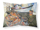 Blue Crab Trap Fabric Standard Pillowcase – Artistic Decorative Front, White Back JMK1104PILLOWCASE