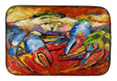 Blue Crab Red Dish Drying Mat – Absorbent, Artistic Kitchen Essentials JMK1107DDM