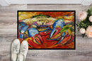 Blue Crab Red Doormat - 24x36 Decorative Floor Mat – Indoor/Outdoor Rug with Artistic Flair JMK1107JMAT