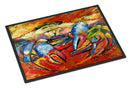 Blue Crab Red Doormat - 24x36 Decorative Floor Mat – Indoor/Outdoor Rug with Artistic Flair JMK1107JMAT