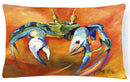 Blue Crab Canvas Fabric Decorative Pillow JMK1110PW1216