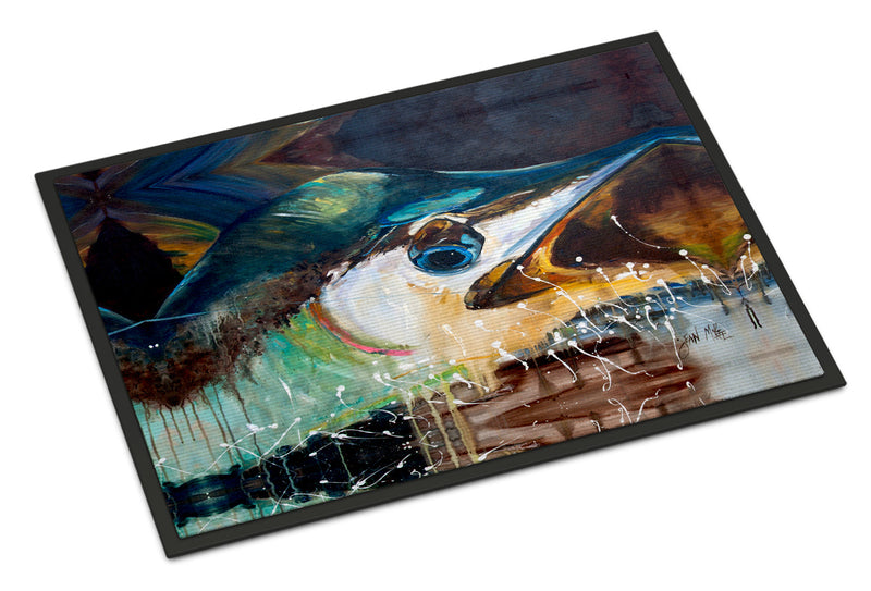 Blue Marlin Doormat - 24x36 Decorative Floor Mat – Indoor/Outdoor Rug with Artistic Flair JMK1111JMAT