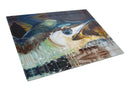 Blue Marlin Glass Cutting Boards – Durable, Decorative Kitchen Art Large JMK1111LCB