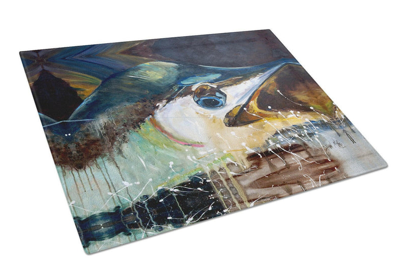 Blue Marlin Glass Cutting Boards – Durable, Decorative Kitchen Art Large JMK1111LCB